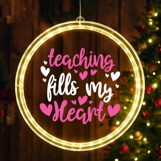 His and Her Valentine Gift Teacher Teaching Fills LED Christmas Window Lights