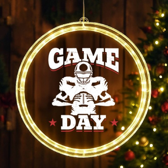 American Football Game Day LED Christmas Window Lights