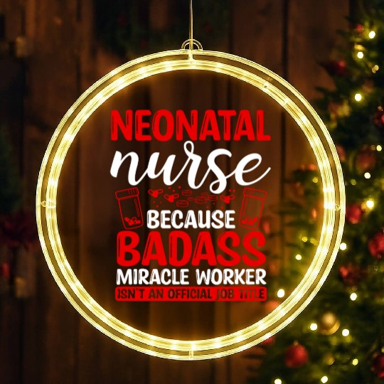 Nicu Nurse Miracle Worker Nursing Essentials LED Christmas Window Lights