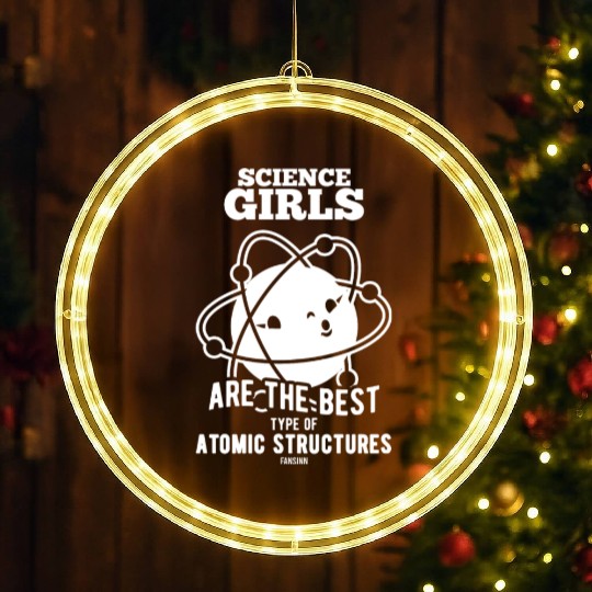Science Girls chemistry teacher Nerd LED Christmas Window Lights