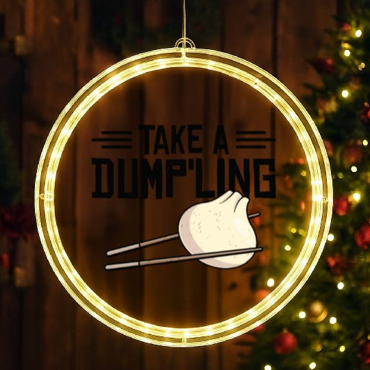 Dumpling Asian Food Chinese Food Fan LED Christmas Window Lights