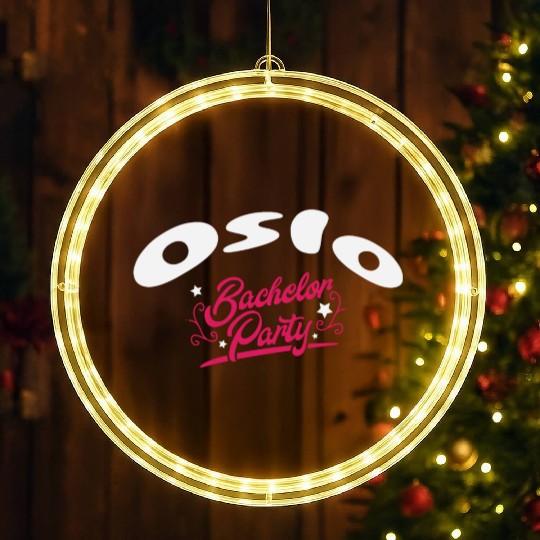 Bachelor Party LED Christmas Window Lights Oslo Pre Wedding Celebration