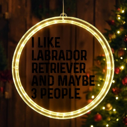 I Like Labrador Retriever And Maybe 3 People Dog LED Christmas Window Lights