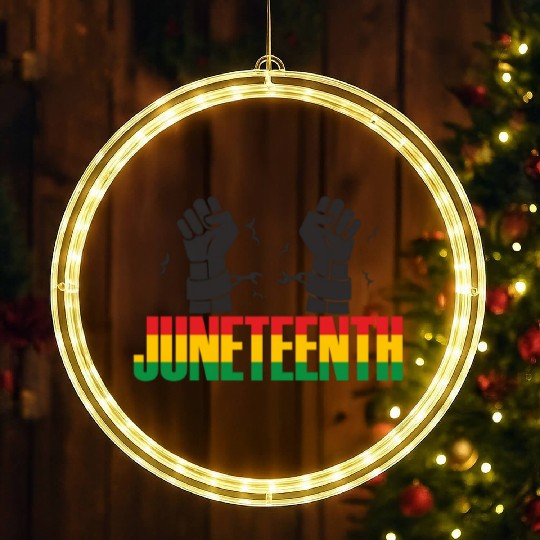 Juneteenth Day 1865, Freedom Day America African LED Christmas Window Lights