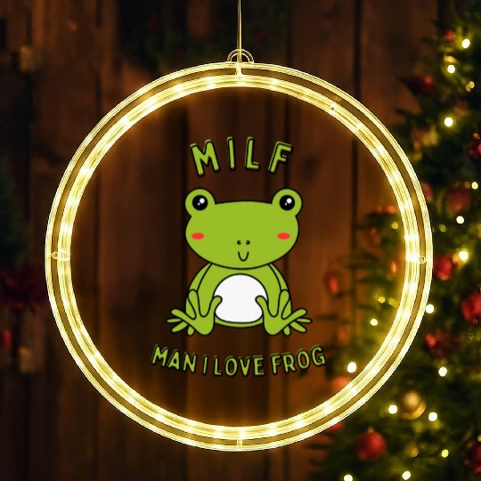 MILF Man I Love Frog LED Christmas Window Lights