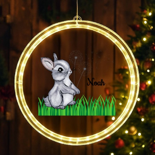 Bunny Name Gift Noah LED Christmas Window Lights