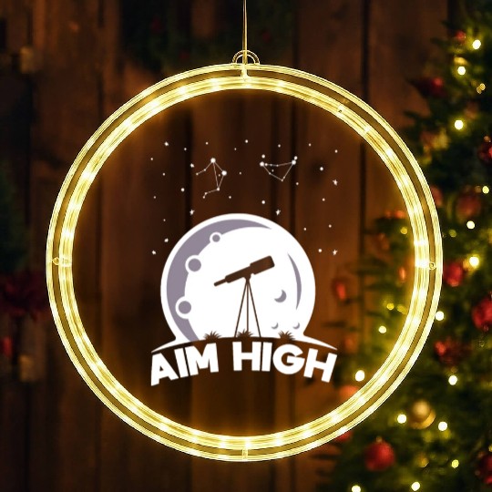 Telescope Owner Stars Galaxy Astronomy LED Christmas Window Lights