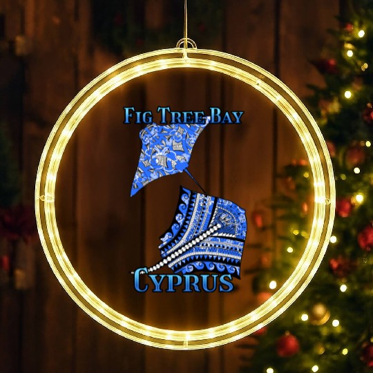 Fig Tree Bay Vacation Tribal Stingrays LED Christmas Window Lights