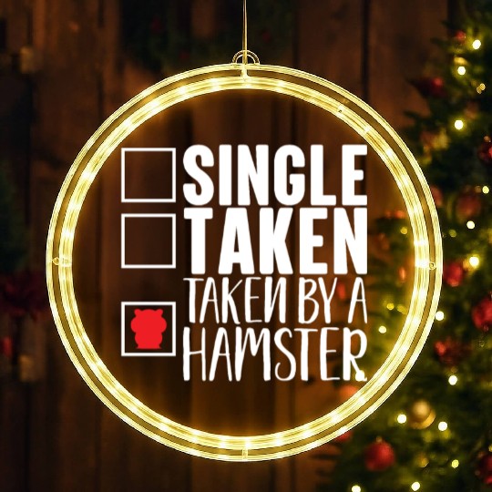 My Lovely Hamster Cute Hamsters Pet Owners Gifts LED Christmas Window Lights