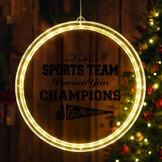 Go Local Sports Team (Black Text) LED Christmas Window Lights