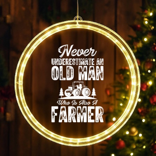 Farmer Funny Gift LED Christmas Window Lights