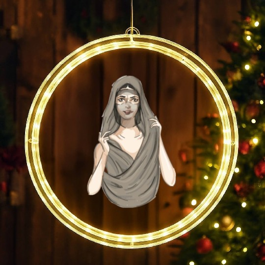 Arabic Woman Hijab Belly Dance Arabic Woman Hijab LED Christmas Window Lights