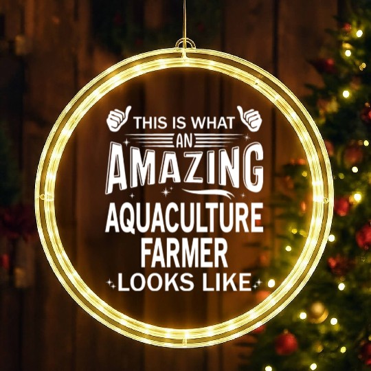 Amazing Aquaculture Farmer LED Christmas Window Lights