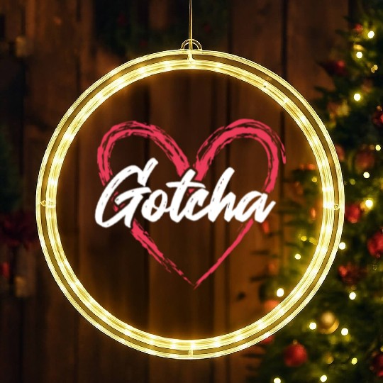 Gotcha Heart Adoption LED Christmas Window Lights