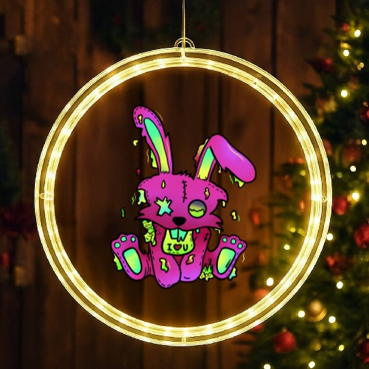 Toxic Bunny LED Christmas Window Lights
