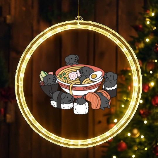 Great Dane Ramen Sushi LED Christmas Window Lights