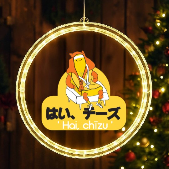 Say cheese in Japanese. LED Christmas Window Lights