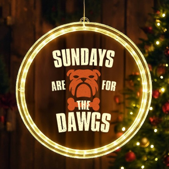 Sundays are for the dogs Cleveland Ohio LED Christmas Window Lights