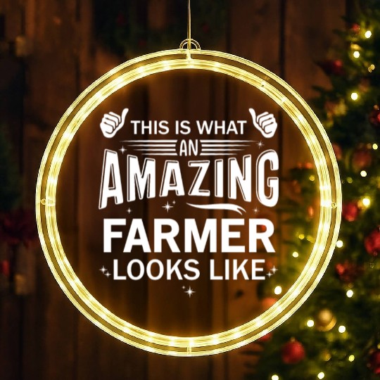 Amazing Farmer LED Christmas Window Lights