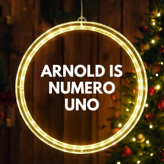 Arnold Is Numero Uno Gym LED Christmas Window Lights