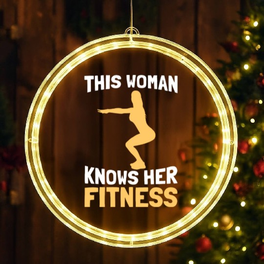 Fitness Gym Workout LED Christmas Window Lights