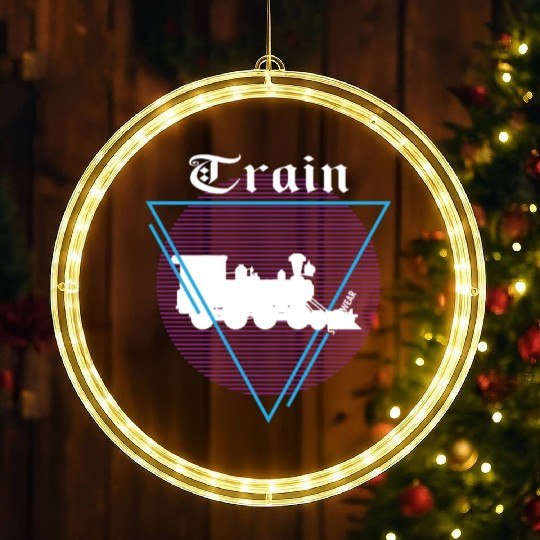 Vintage Train Good LED Christmas Window Lights