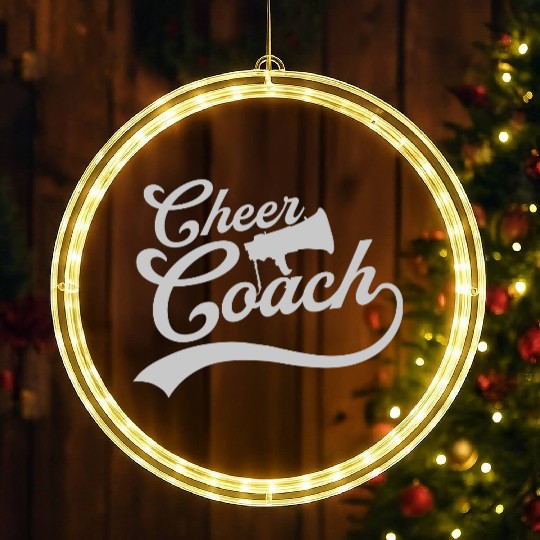 cheer coach megaphone speak LED Christmas Window Lights