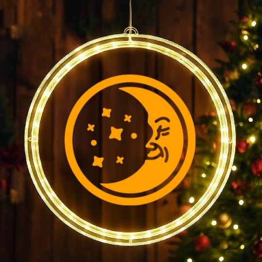 Happy Moon LED Christmas Window Lights