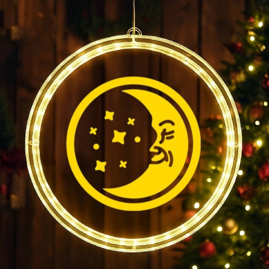 Happy Moon LED Christmas Window Lights