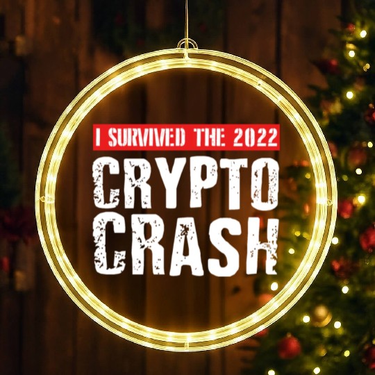 I SURVIVED THE 2022 CRYPTO CRASH RETRO LED Christmas Window Lights