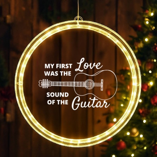 Guitar, Guitarist, Musician LED Christmas Window Lights
