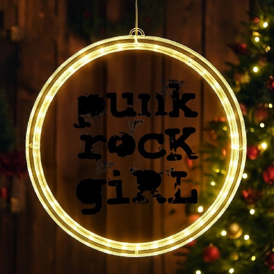 Punk Rock Girl LED Christmas Window Lights