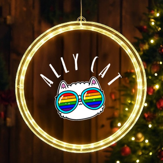Ally Cat - LGBTIQ Queer Gay Pride CSD Cartoon LED Christmas Window Lights