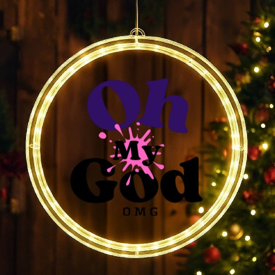 Birthday Gift Idea - Oh My God LED Christmas Window Lights