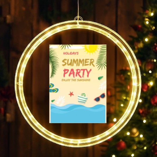 Summer party LED Christmas Window Lights