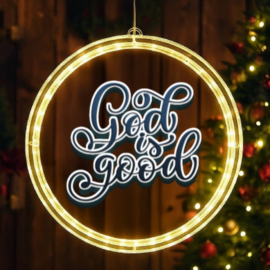 God is Good LED Christmas Window Lights