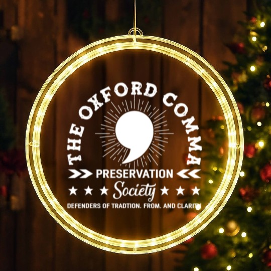 The Oxford Comma Appreciation Society LED Christmas Window Lights