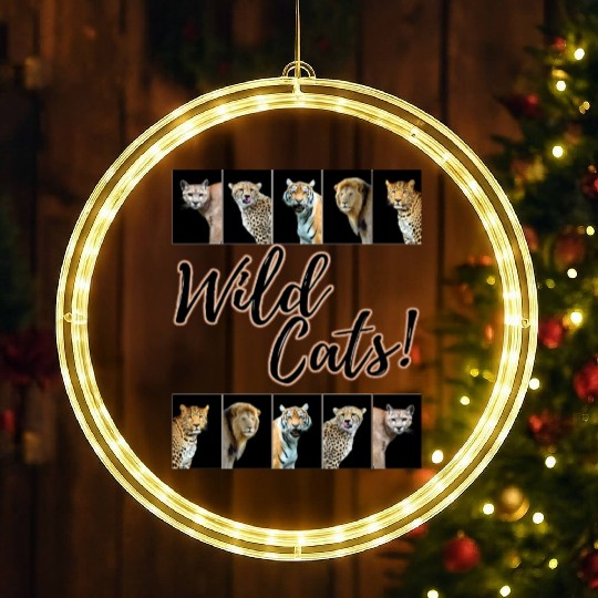 WILDCATS! | Lion, Leopard, Cheetah, Puma, Tiger LED Christmas Window Lights
