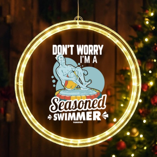 Swimming lifeguard swimming course outdoor pool gi LED Christmas Window Lights