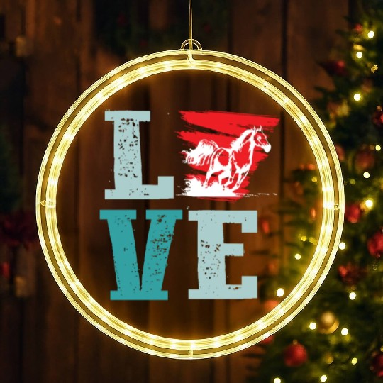 Horse Girl Horseback Riding Pony Lover Ranch Owner LED Christmas Window Lights