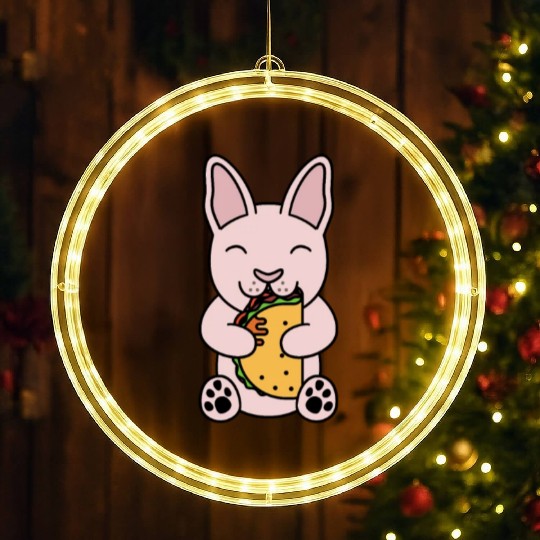 Sphynx Cat Taco Lover LED Christmas Window Lights