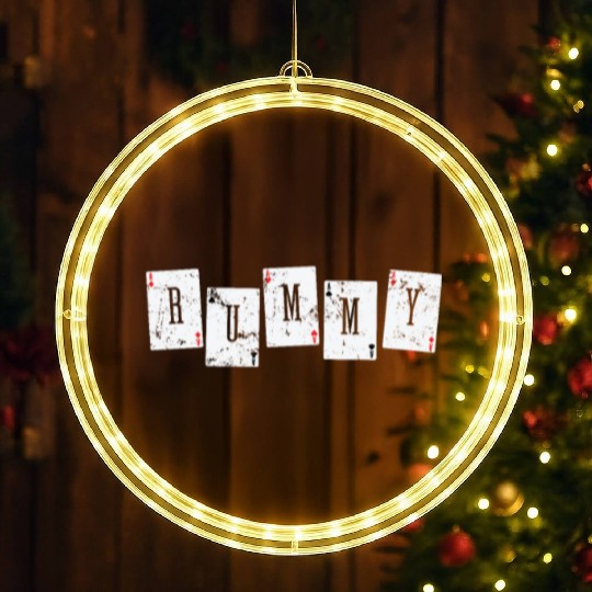 Rummy Card Game playing Card Hobby Romme LED Christmas Window Lights