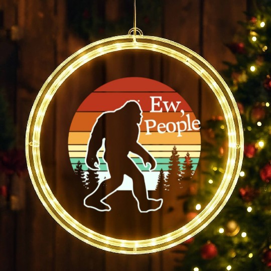 Ew People With Gorilla LED Christmas Window Lights