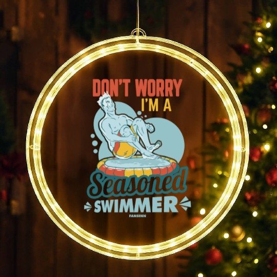 Swimming lifeguard swimming course outdoor pool gi LED Christmas Window Lights