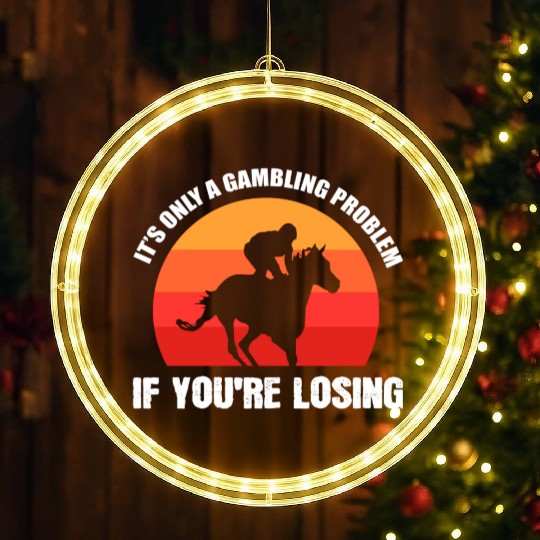 Gambling Problem Jockeys Gift LED Christmas Window Lights