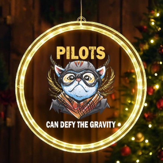 Pilots can defy the gravity airplane aviation LED Christmas Window Lights