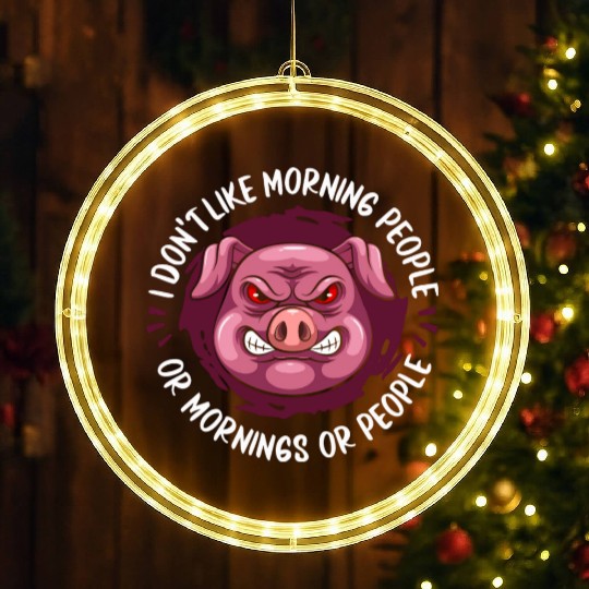 Pig Farm Farmer LED Christmas Window Lights