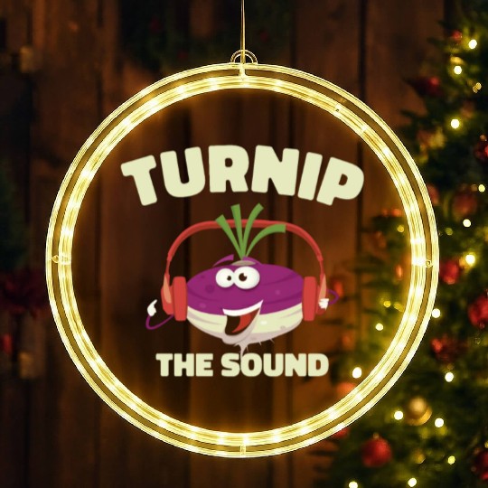 Music Turnip Party Music Lover Vegetable LED Christmas Window Lights