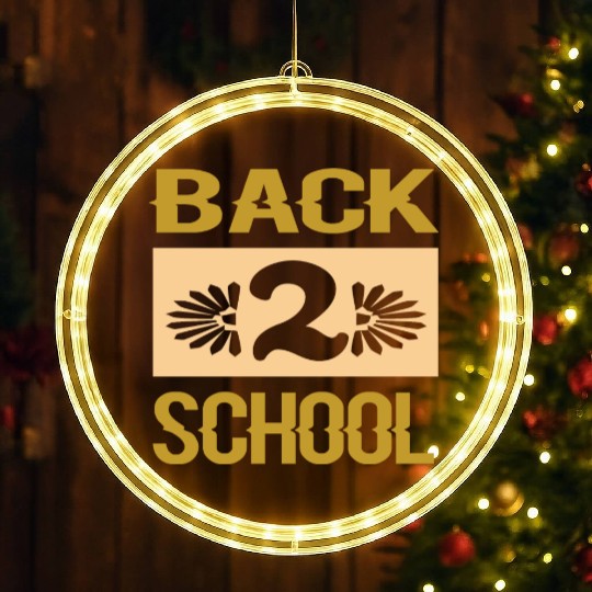 Back to school, Funny gift print idea merch LED Christmas Window Lights