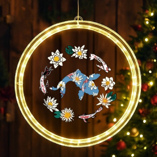 Koi Carp Japan Fish Colorful Pond Hobby LED Christmas Window Lights